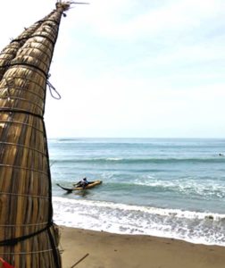Peruvian Totora reed raft